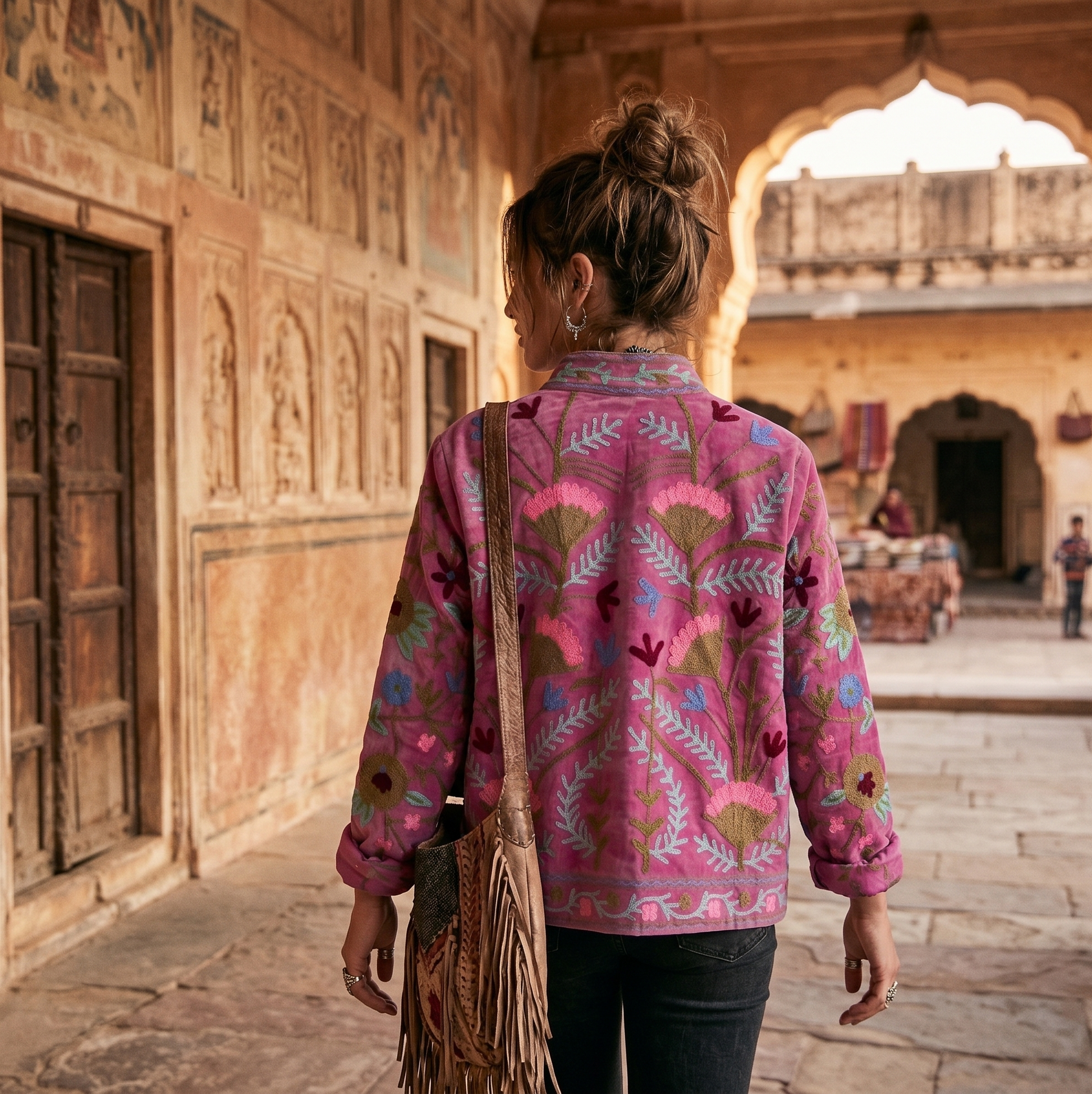 Rosa Roseto Suzani Hand-Embroidered Jacket