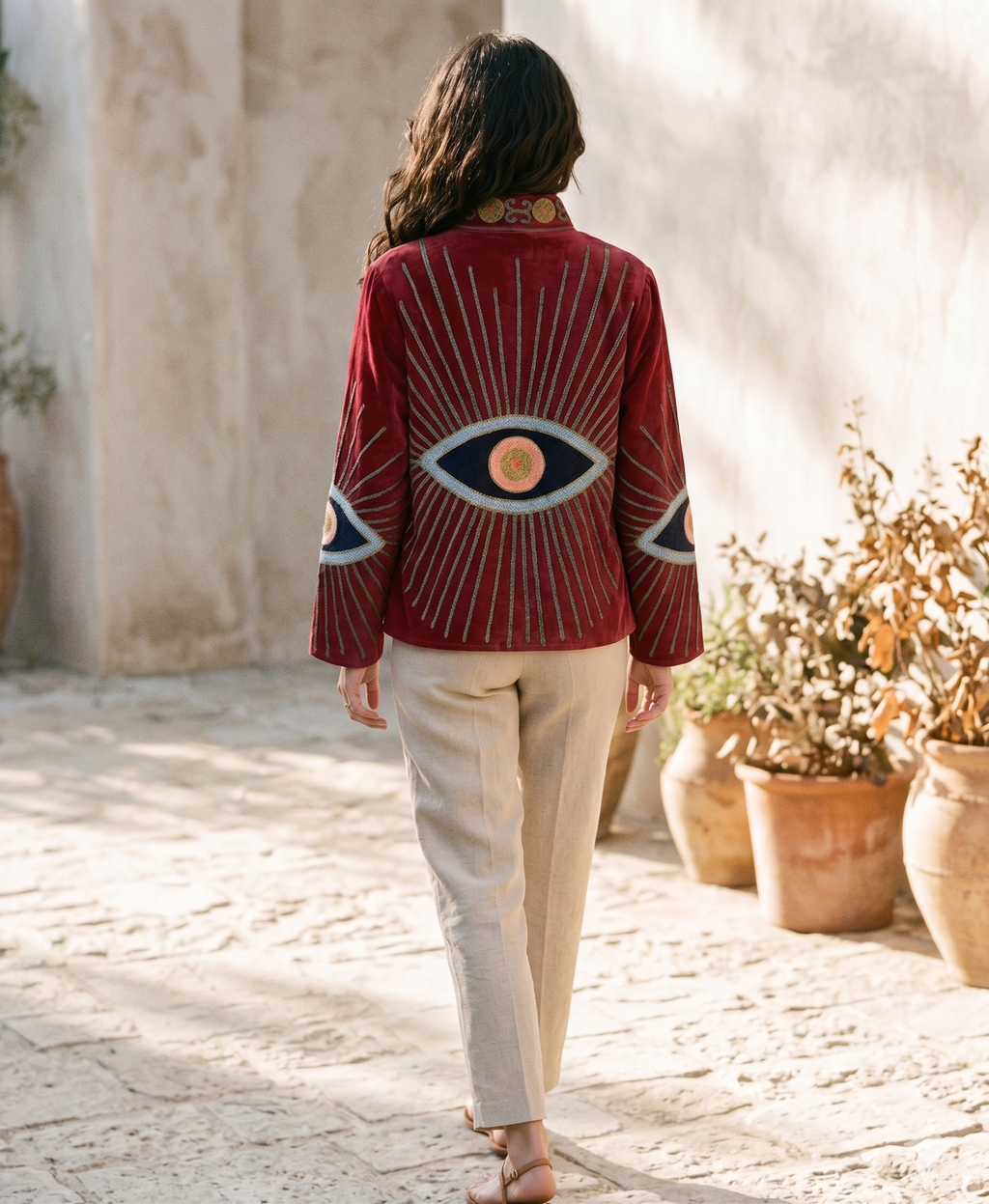 Nazar Radiante Suzani Hand-Embroidered Jacket