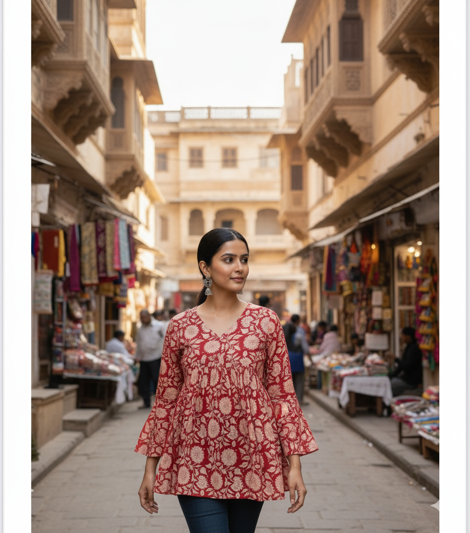 Aaradhya - The Rust Rooh Short Kurti