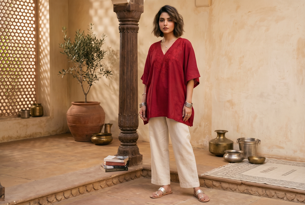 Carmine Royale Kaftan