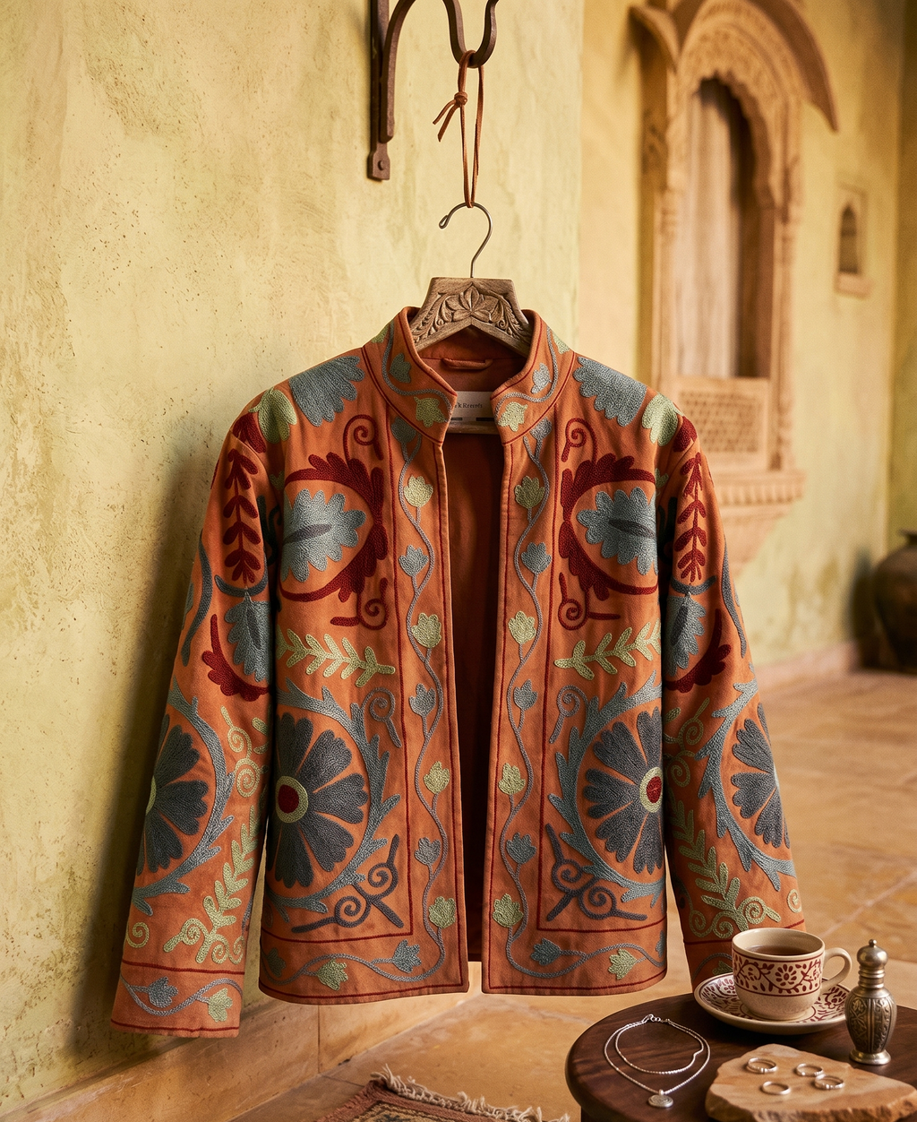 Arabesco Suzani Hand-Embroidered Jacket