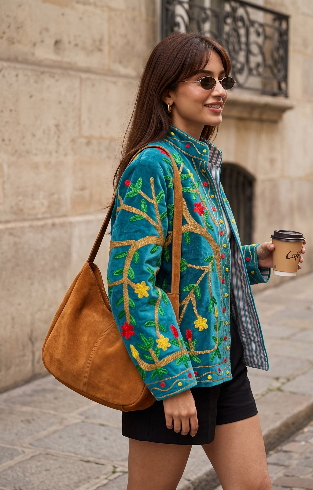 Céladon Jardin Suzani Hand Embroidered Jackets
