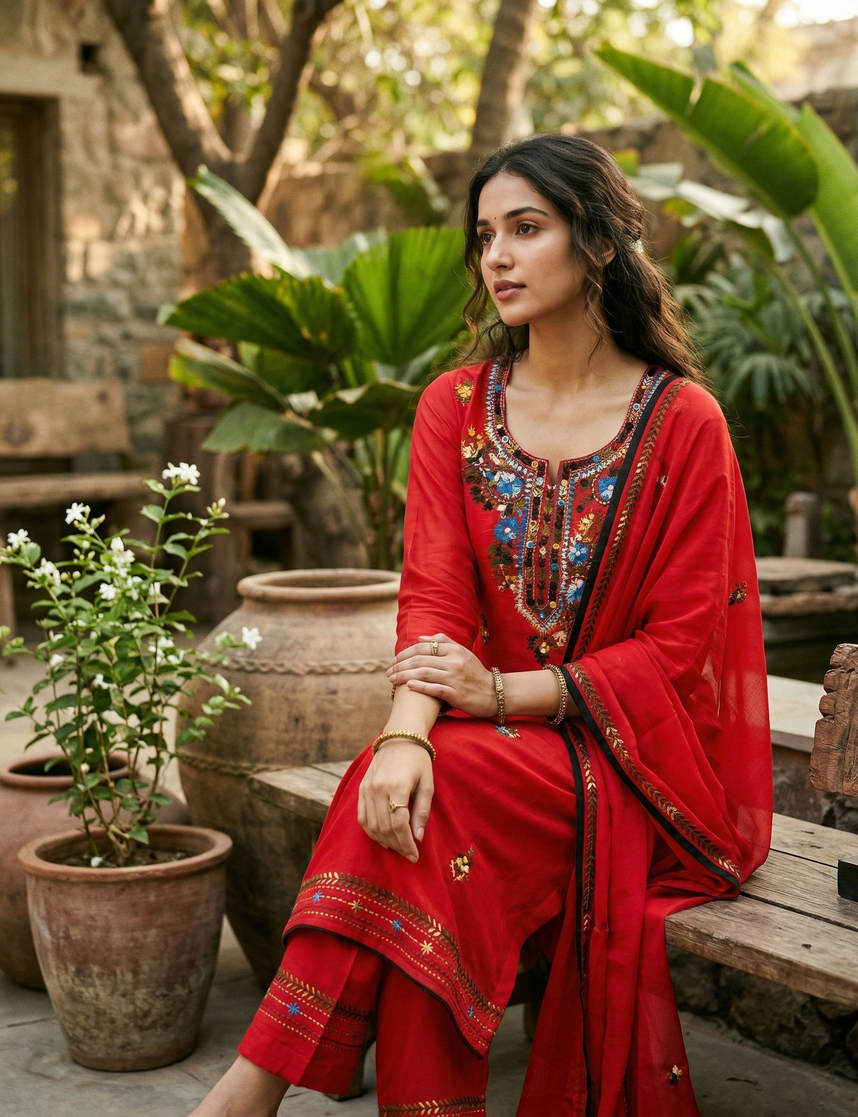 Geher Lal Pure Phulkari Hand Embroided Couture Suit