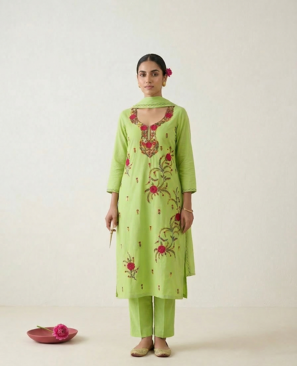 Gul-E-Basant Pure Phulkari Hand Embroided Couture Suit