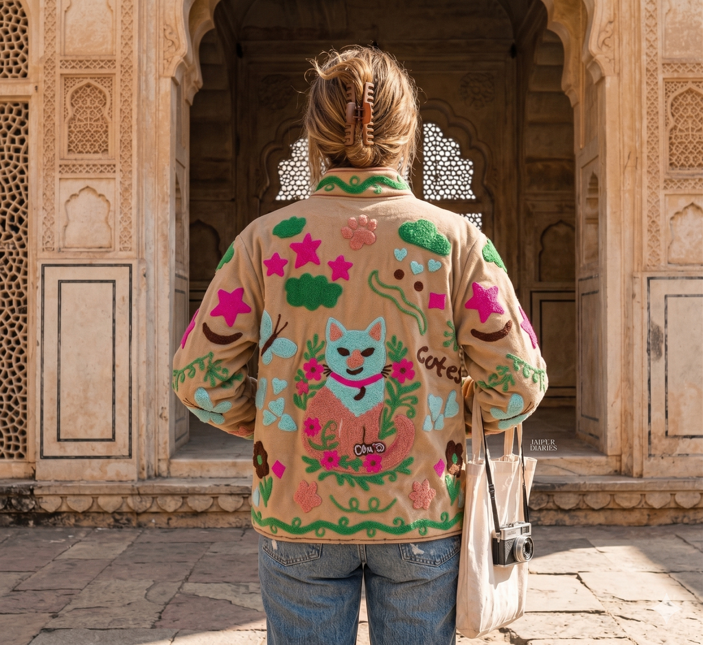 Bestia Suzani Hand-Embroidered Jacket