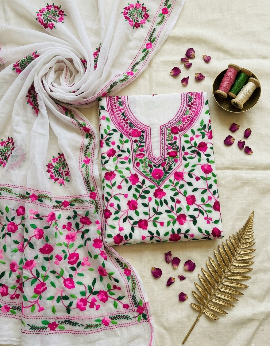 Gul-e-Bahar Pure Phulkari Hand Embroided Couture Suit