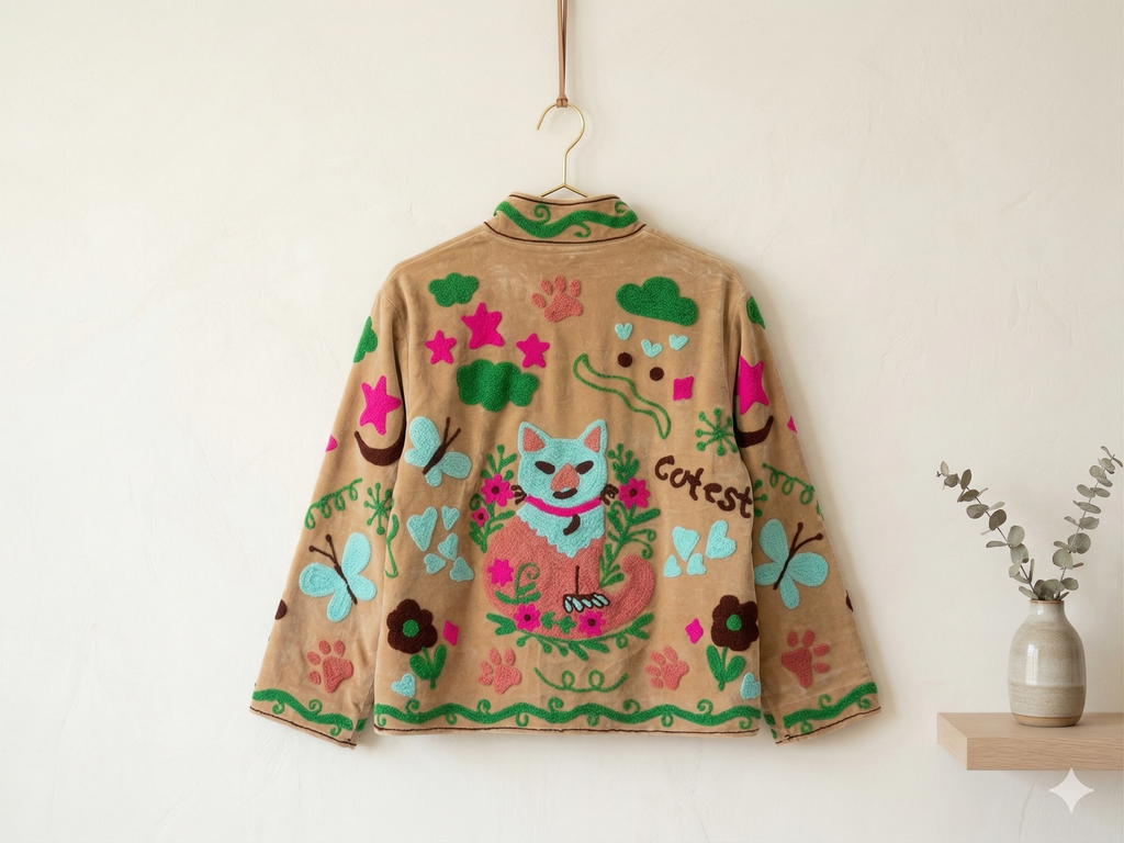 Bestia Suzani Hand-Embroidered Jacket