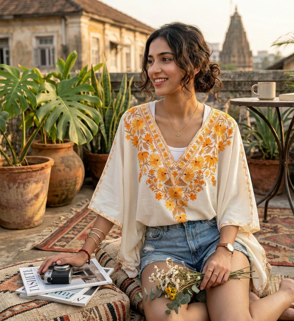 Bahar-e-Narangi Kaftan