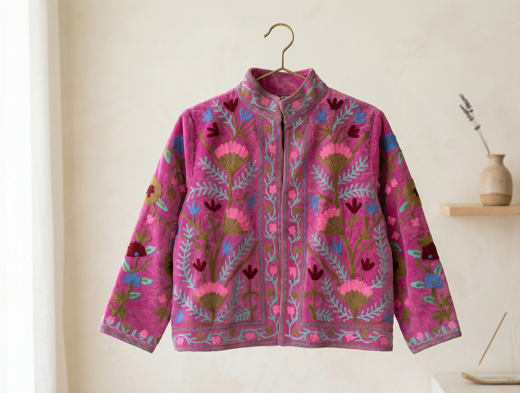Rosa Roseto Suzani Hand-Embroidered Jacket