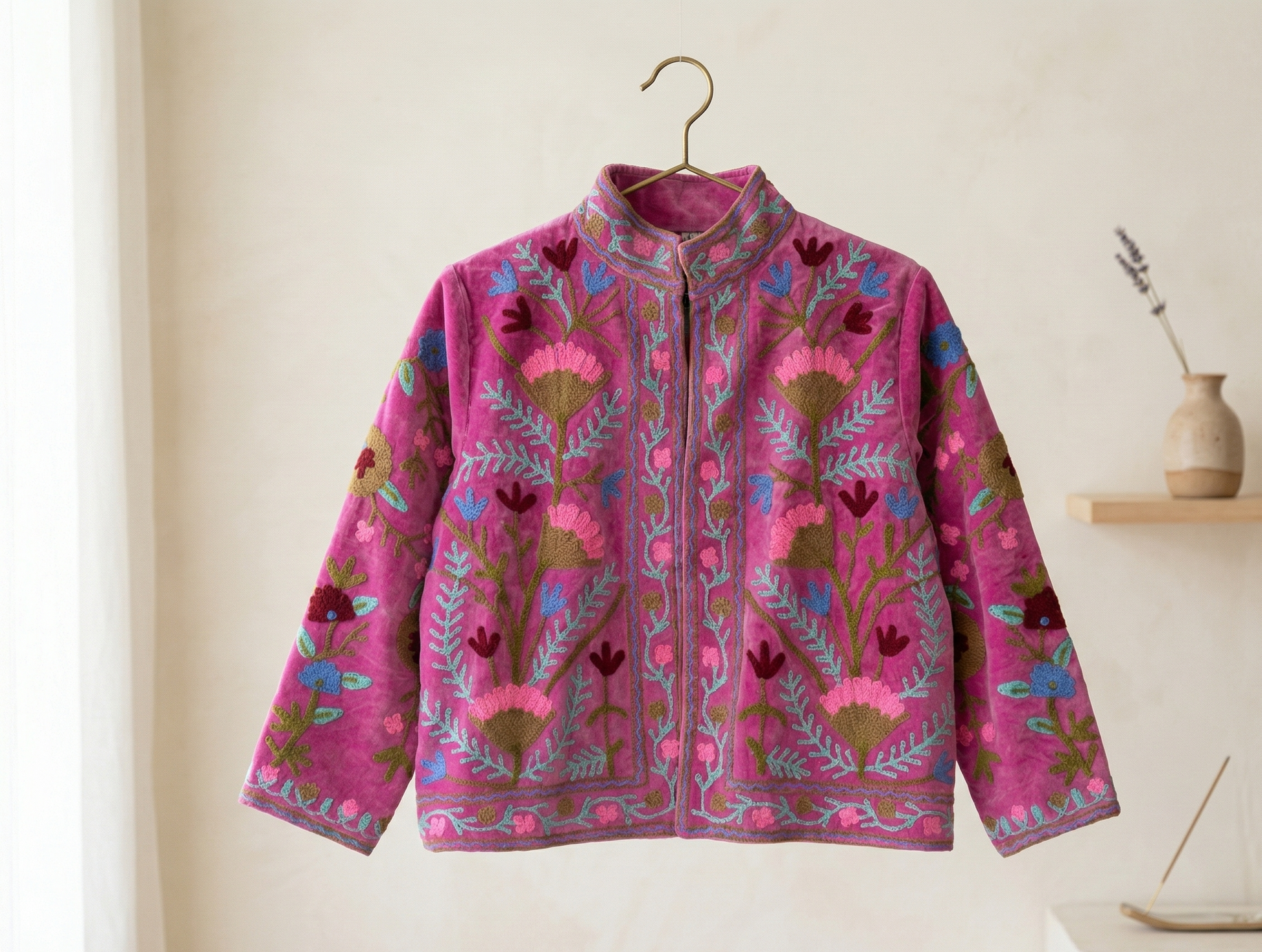 Rosa Roseto Suzani Hand-Embroidered Jacket