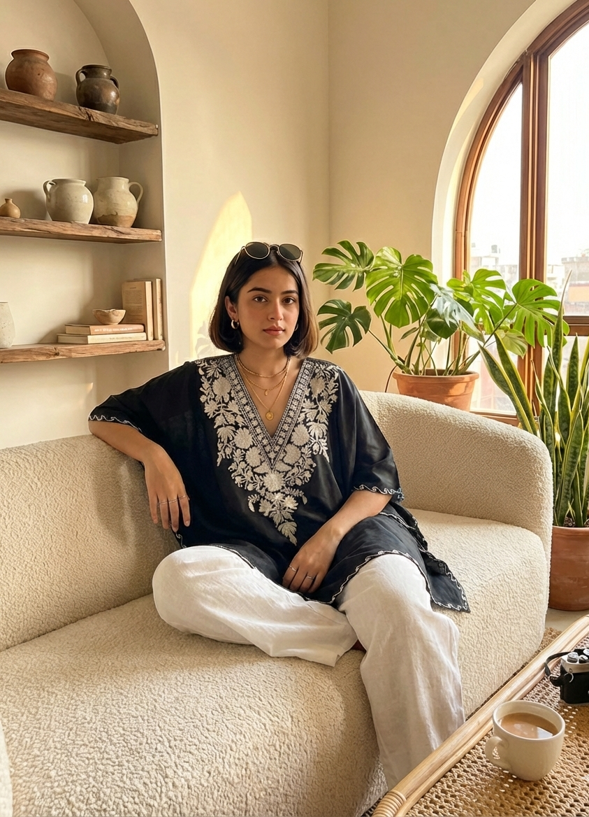 Noir Majestic Kaftan