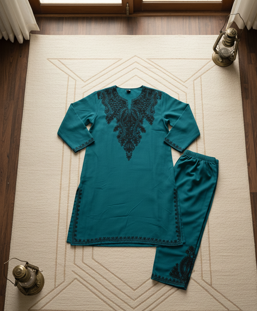 Neelam-e-Shab Kashmiri Aari Embroidered Pheran Set