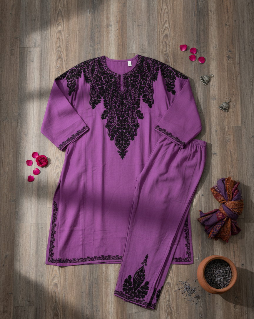 Gulnaar-e-Shaam Aari Pheran Set