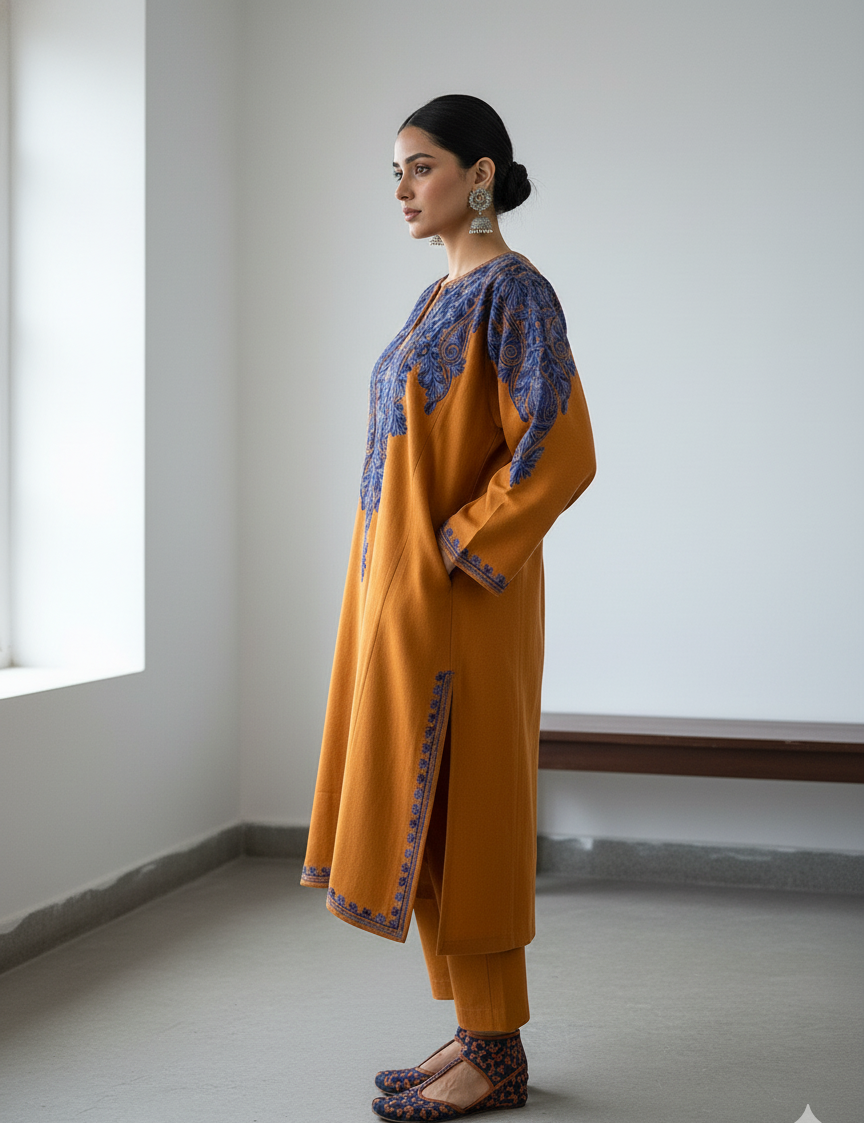 Neelkaar-e-Ambrosia Deep Blue Vinework Pheran