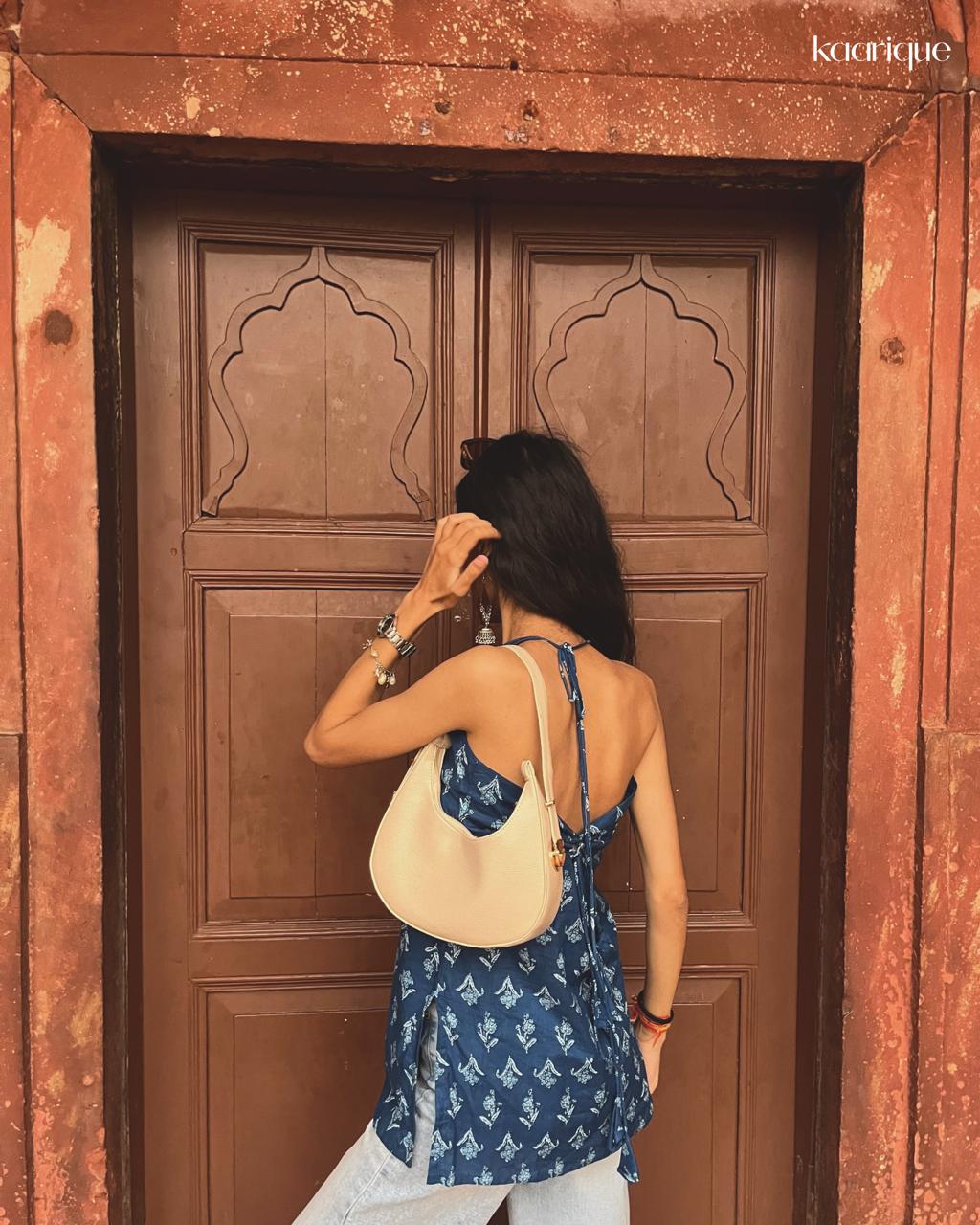 Noor - The Indigo Halter Kurti